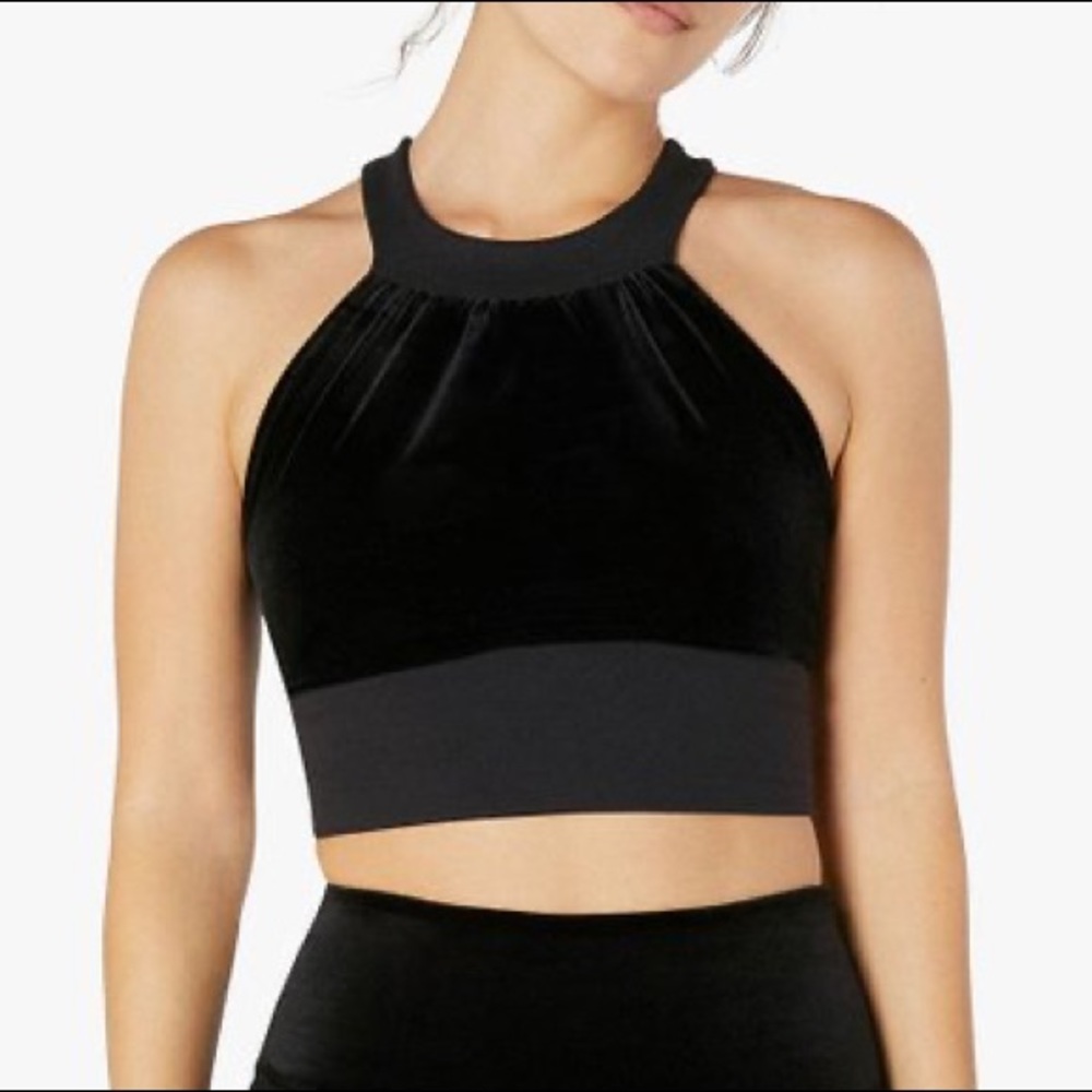 Beyond Yoga velvet Crop Tank black